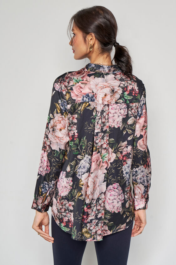 Nightfall Blooms Top, Black, image 5